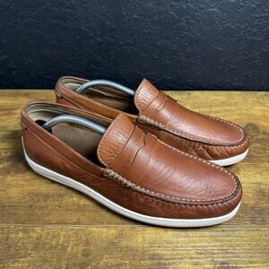 Trask Shoes‎ Mens Size 10 Brown Leather Penny Loafers Casual Slip On Comfort